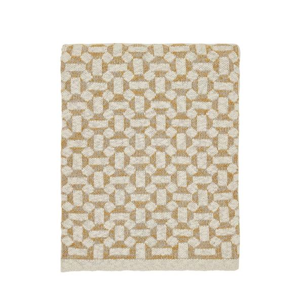 Honey And Crumpet Geo Throw - Gold